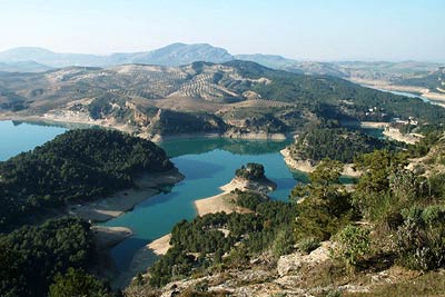 Reservoirs at Pantano del Chorro from Point 604