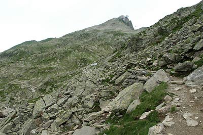 Looking back from the path to le Brévent