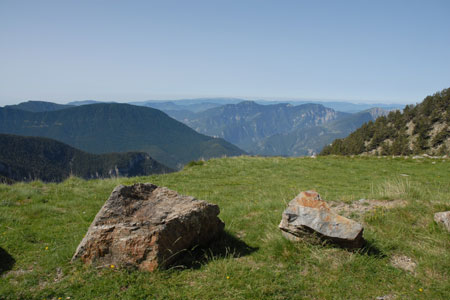 View west from Millefonts car park below Col de Veillos