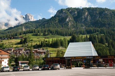 Valley station of the Rodela cable car