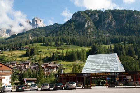 The valley station of the Rodela cable car