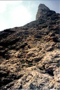 Start of the Pisciadu Climbing Path