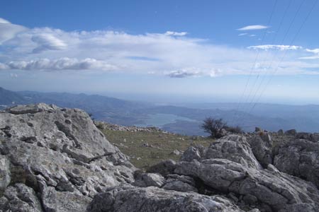Lake Viñuela from summit of El Pico de Vilo