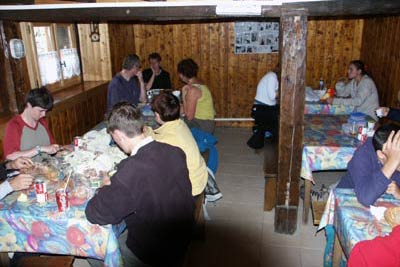 The interior of the Refuge de la Pierre à Bérard