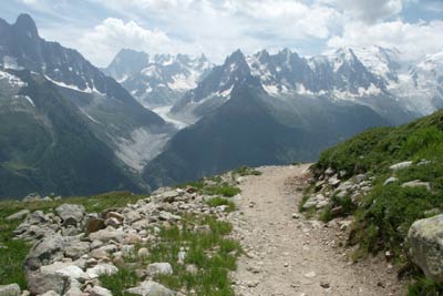 Chamonix Aiguilles from the l'Index to Lac Blanc path