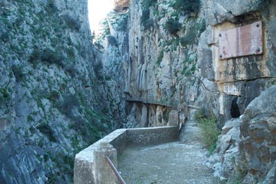 View into the Desfiladero de los Gaitanes