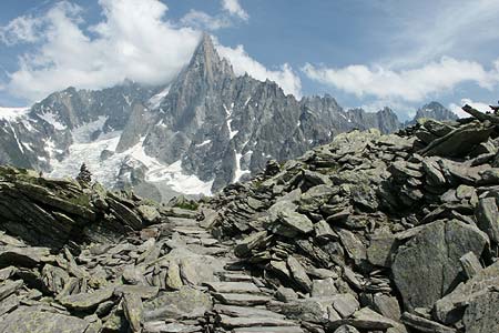 Aiguille Verte (4122 m) from the col at Signal Forbes