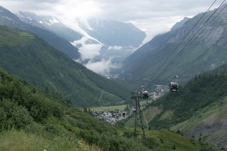 View down Arve Valley from Chalet de Charamillon
