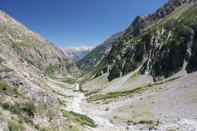 View to Entres les Aygues from Refuge des Bans