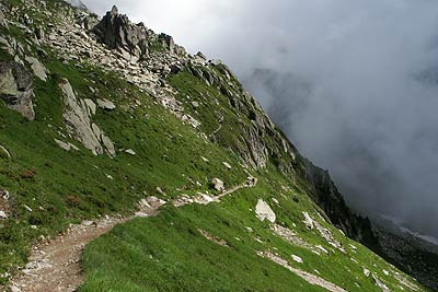 Path from Planpraz to Col du Brévent