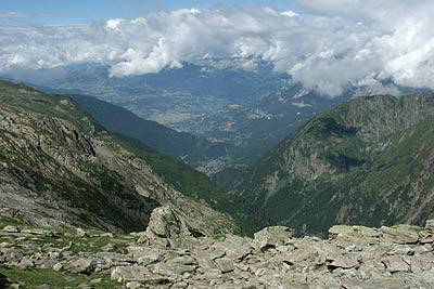 Looking north after the Col du Br&eacute;vent