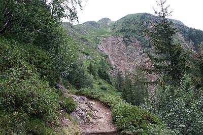 The view back to the Refuge de Bel Lachat