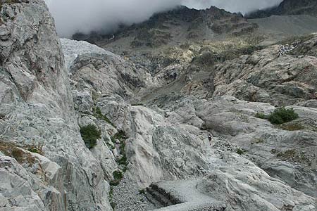 The first view of Glacier Blanc
