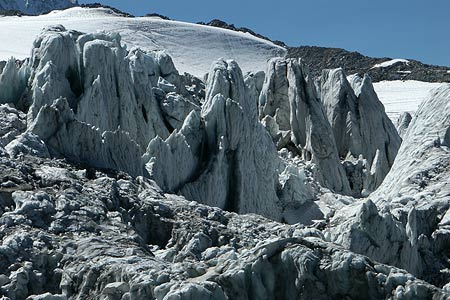 Ice towers on the Glacier du Tour