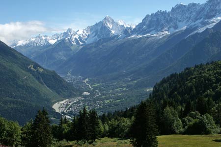 The Chamonix Valley from Col de Voza