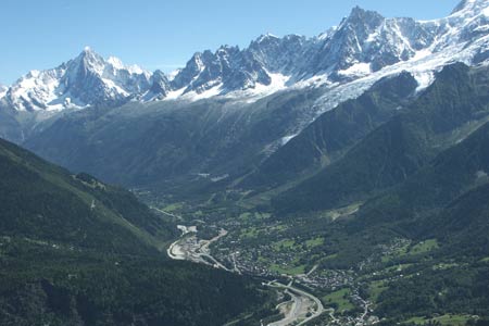 The Chamonix Valley from le Prarion