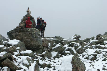 The cairn at the Col du Lac Cornu