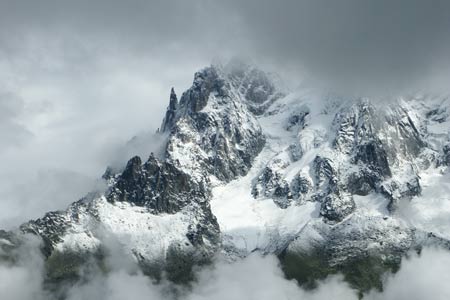 Mountains across the Chamonix Valley