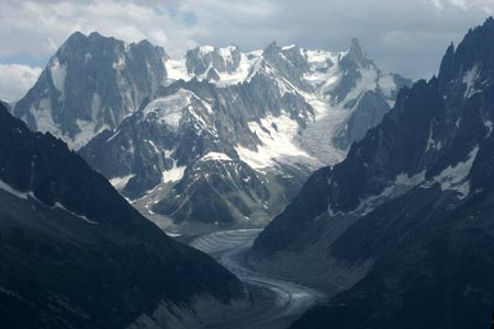 The Grande Jorasses from below Lac Blanc