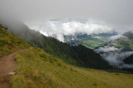Looking back down into Zillertal