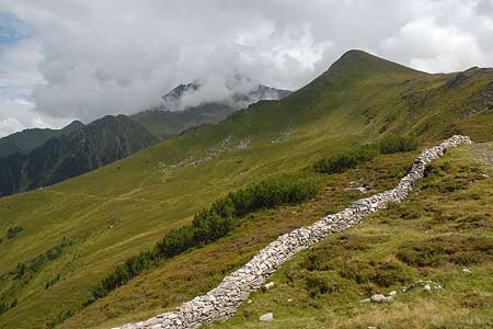 Filzenkogel seen from west with the Ahornspitz in cloud