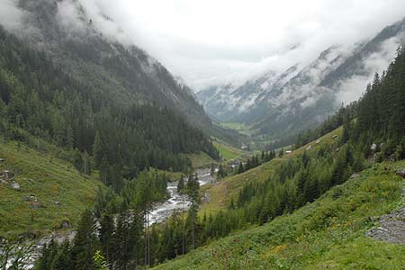View down valley from the Gr&uuml;ne Wald H&uuml;tte