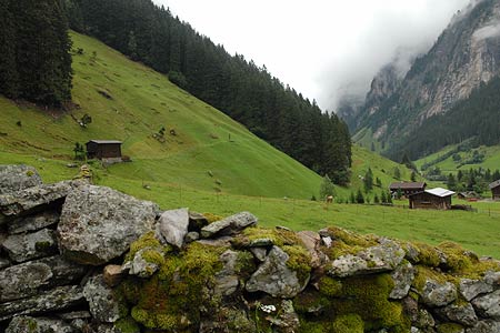 View down valley to Mayrhofen from Ginzling