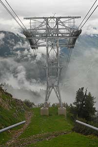The top gantry of the Ahornbahn