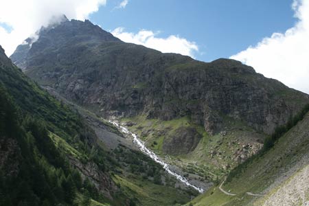 The lower slopes of la Meije near Pont d'Arsine