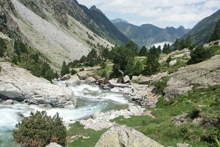 Mountain stream in the Gaube Valley