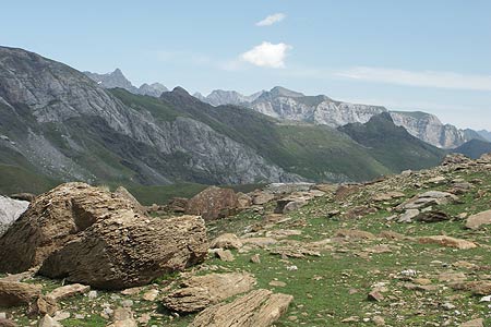 The view northeast from the flank of Le Taillon