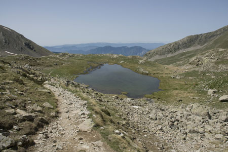Lac Long from GR52 below Col du Barn