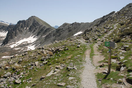 View across Mercantour national Park from Col du Barn
