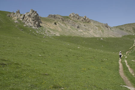 View back to Col de Veillos from the Millefonts Car Park