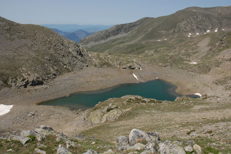 Lac Gros from GR52 below Col du Barn