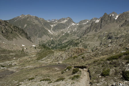 View north to mountains of Mercantour National Park