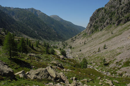 Gordolasque Valley from above Cascades de l'Estrect