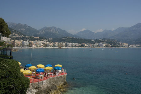 Carnoles and Menton from the coastal path