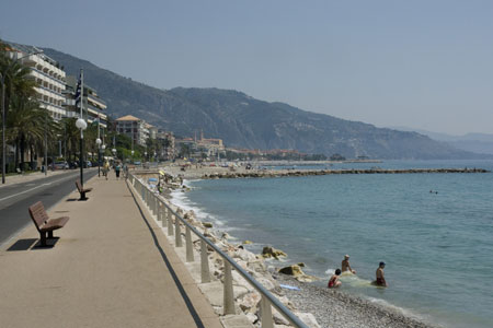 The sea front at Menton