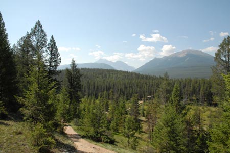 Looking west shortly after leaving Fourth Lake