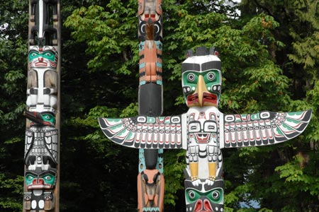 Totem Poles in Stanley Park, Vancouver