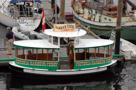 Victoria Harbour Ferries ply the harbour.