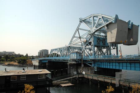 The Johnson Street lifting bridge, Victoria, Vancouver Island