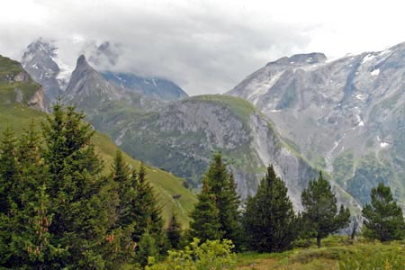 Mountains surround the summit of Mont Bochor