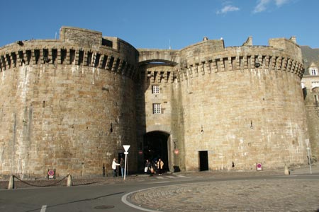 The main gate to the walled city of St Malo