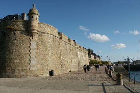 St Malo seen from the start of the breakwater