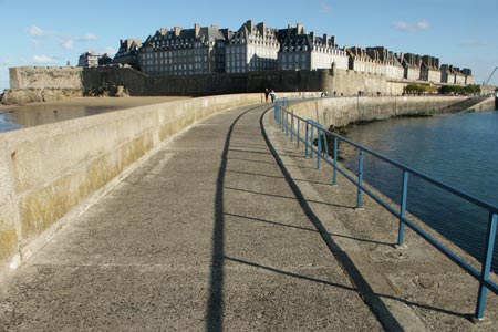 View of St Malo from the breakwater