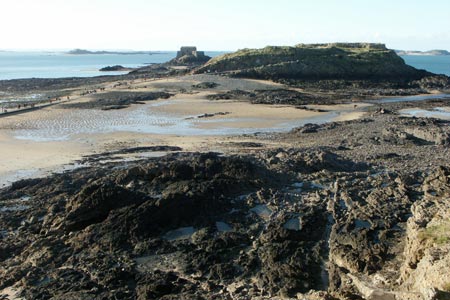 Grand Bé and Petit Bé seen from St Malo