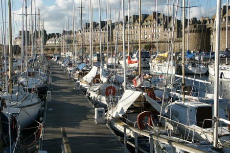 The extensive marina at St Malo