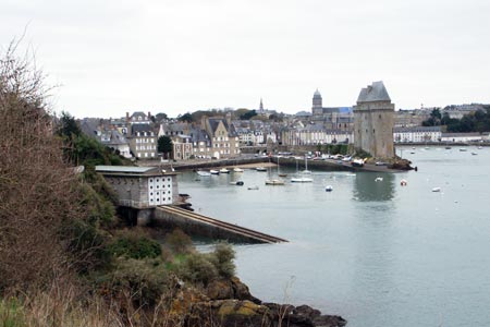 The Solidor Tower seen from the Cit&eacute; d'Aleth, St Malo